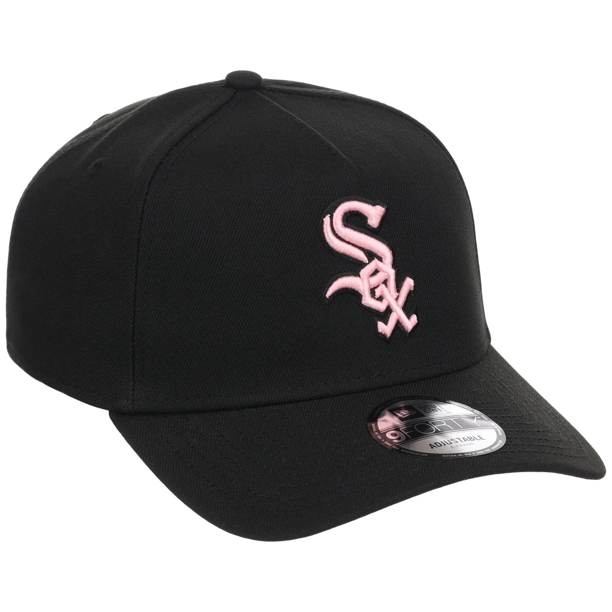 Chicago White Sox MLB Black x Pink FASHION CORE New Era 9FORTY A-Frame front view