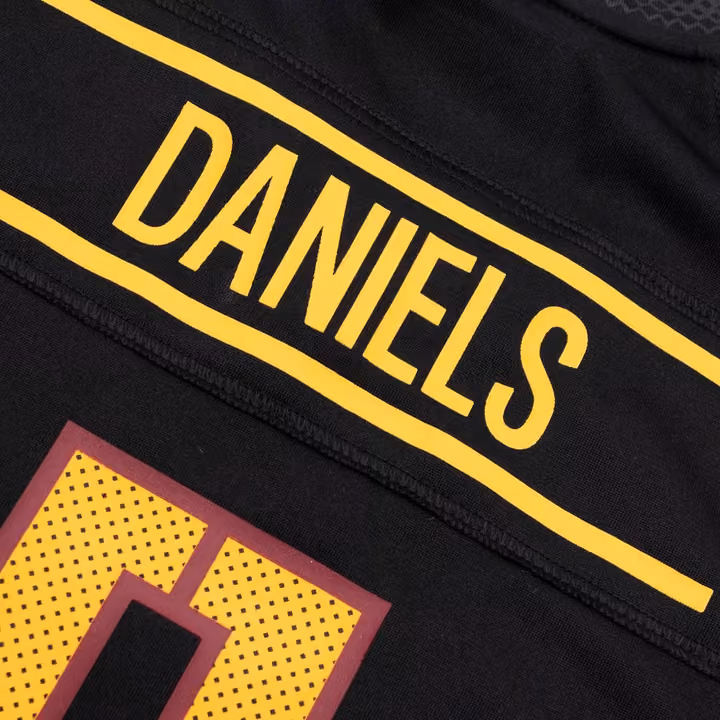 Jayden Daniels #5 Washington Commanders Game NFL Jersey Alternate Black (YOUTH) view 4