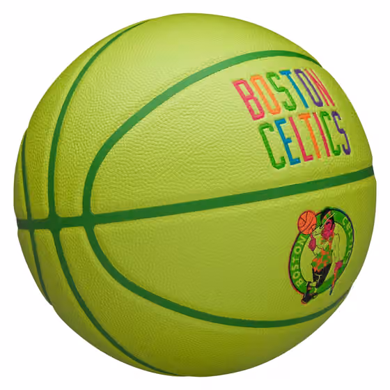 Boston Celtics Neon Pop NBA Basketball (Size 7) view 2