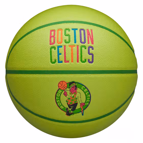 Boston Celtics Neon Pop NBA Basketball (Size 7) view 1