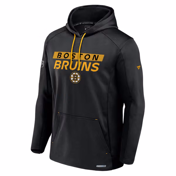 Boston Bruins 2024/25 Authentic Pro Rink Tech NHL Hoodie Black view 1