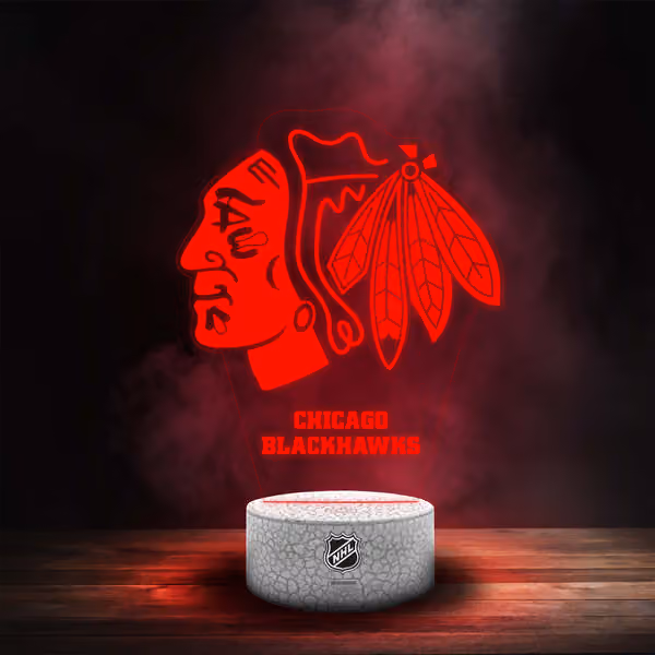Chicago Blackhawks NHL Team Logo LED Sign view 1