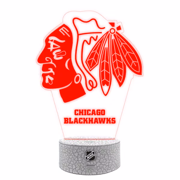 Chicago Blackhawks NHL Team Logo LED Sign view 2