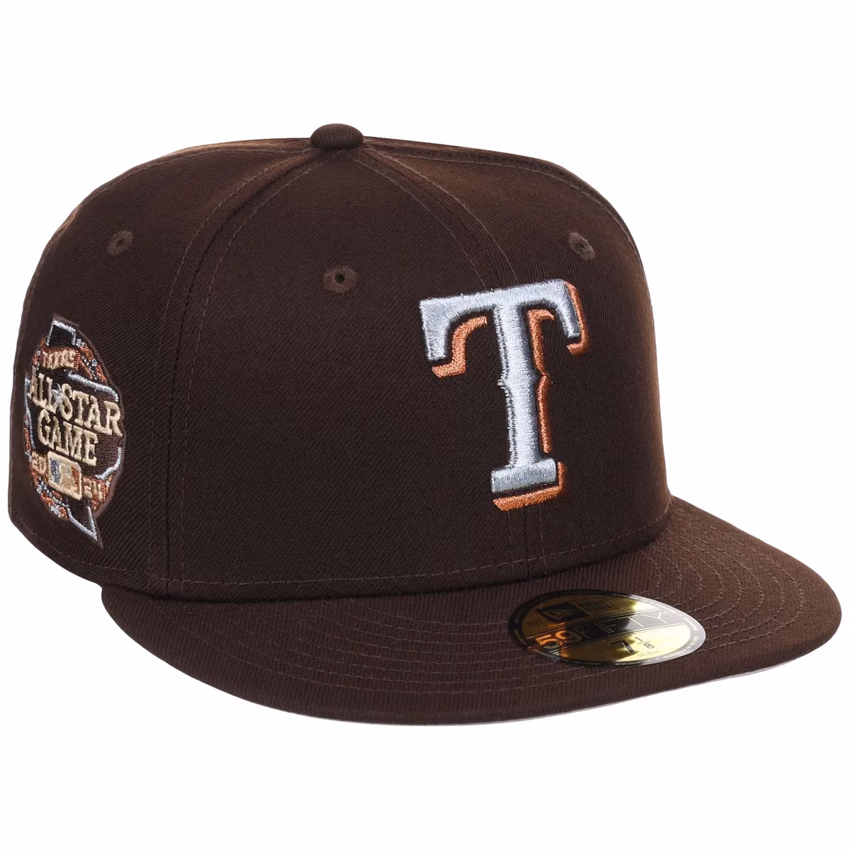 Texas Rangers MLB Frosted Bark New Era 59FIFTY front view