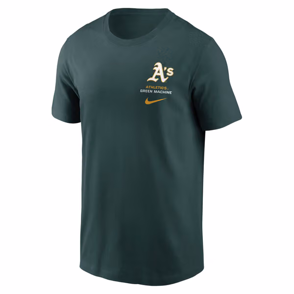 Athletics Primetime 2-Hit T-Shirt Green view 2