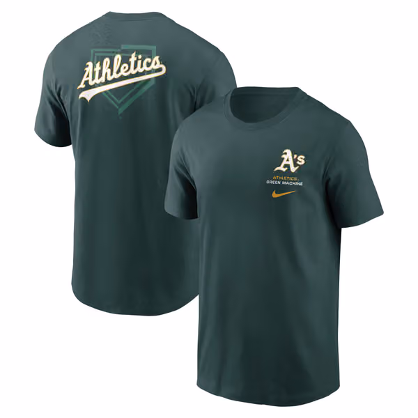 Athletics Primetime 2-Hit T-Shirt Green view 1