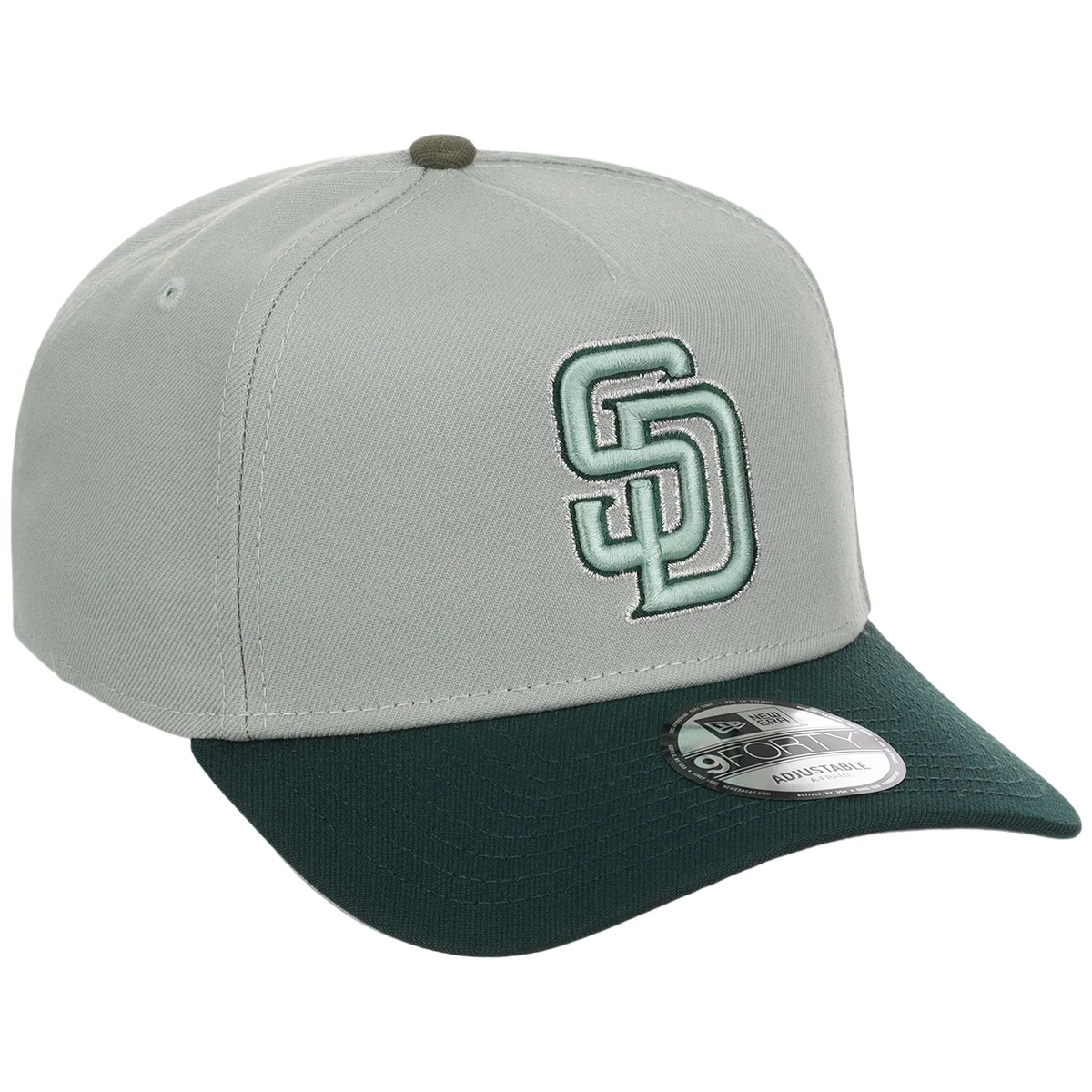 San Diego Padres MLB Everest x Dark Green FASHION CORE New Era 9FORTY A-Frame front view