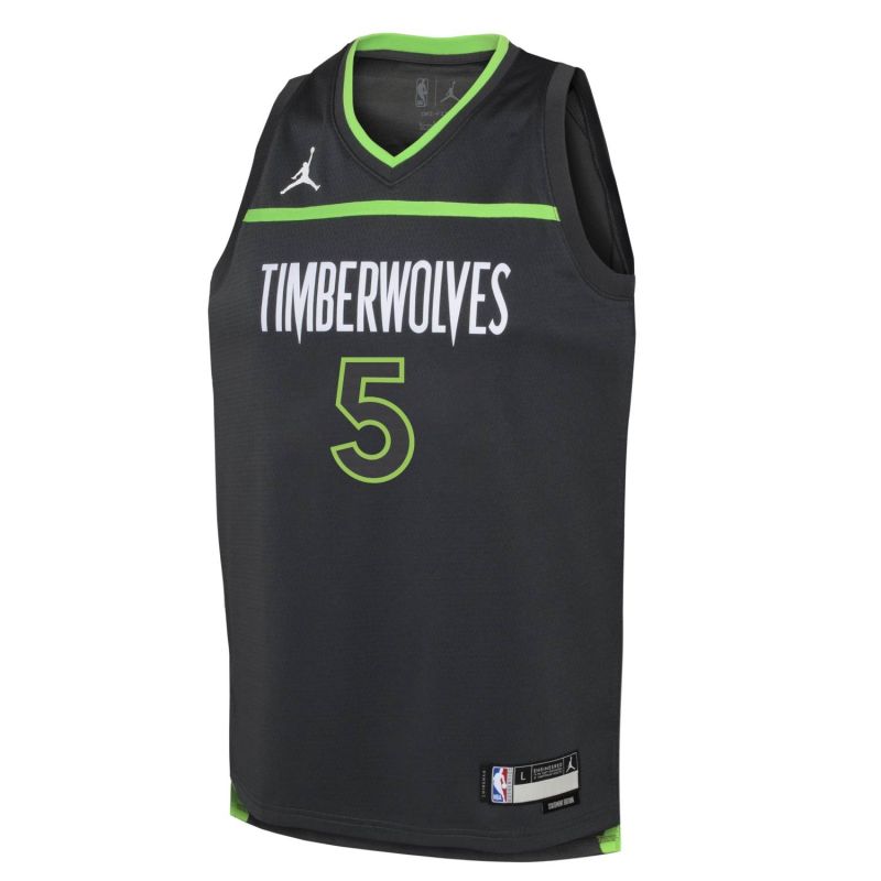 Anthony Edwards #5 Minnesota Timberwolves Swingman NBA Jersey Dark Gray (YOUTH) view 2