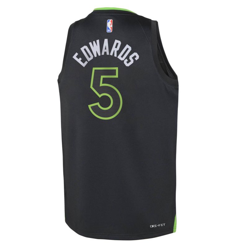 Anthony Edwards #5 Minnesota Timberwolves Swingman NBA Jersey Dark Gray (YOUTH) view 3