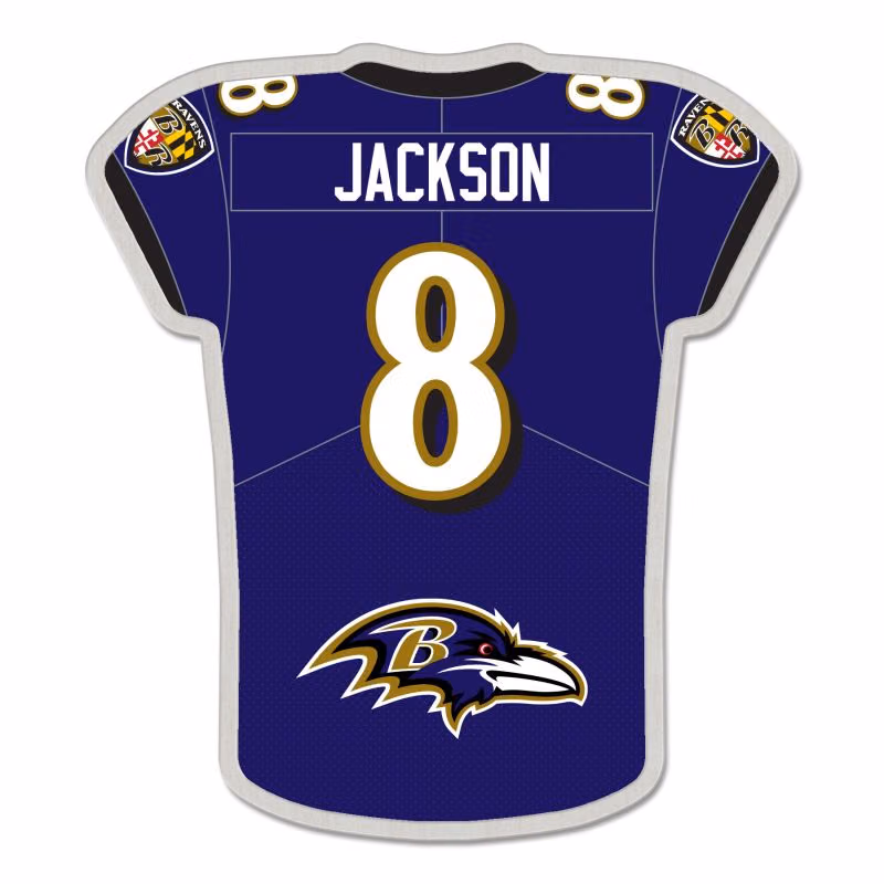 Lamar Jackson #8 Baltimore Ravens NFL Player Jersey Pin view 1