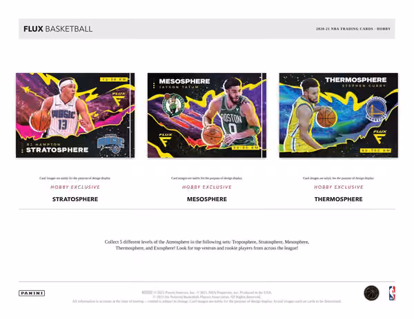 2020/21 Panini Flux Basketball Hobby Box NBA view 3