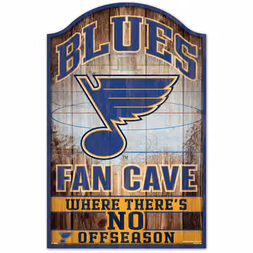 St. Louis Blues WinCraft NHL Fan Cave Wood Sign view 1