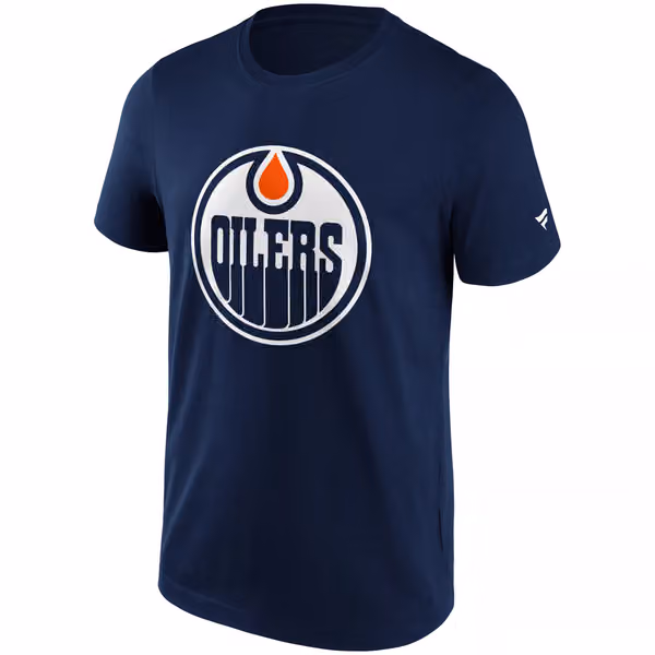 Edmonton Oilers Primary Logo NHL T-Shirt Navy view 1