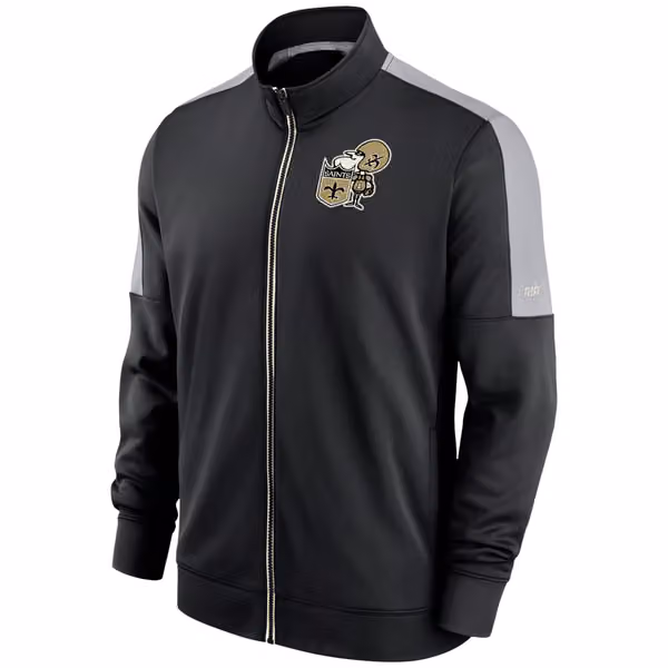 New Orleans Saints NFL Throwback Nike Track Jacket view 1