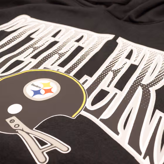 Pittsburgh Steelers Throwback Full Blitz Club NFL Hoodie Black view 3