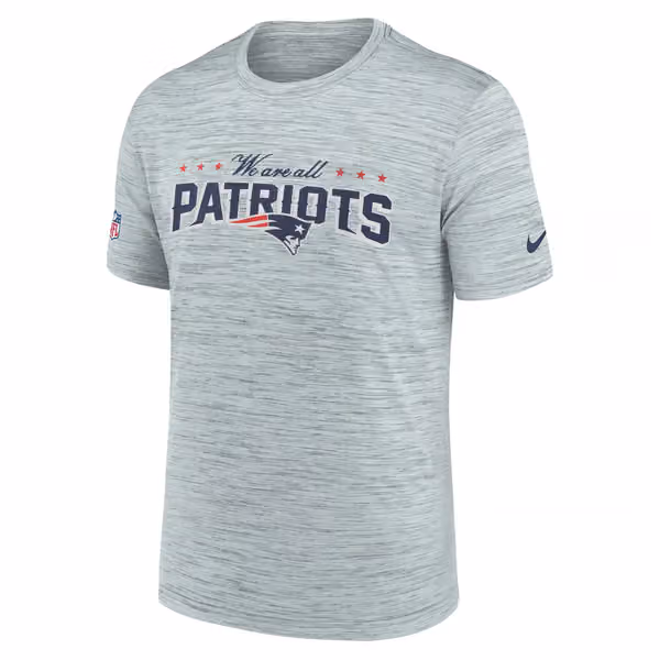 New England Patriots 2025 Rivalries Velocity Dri-FIT NFL T-Shirt Gray view 1