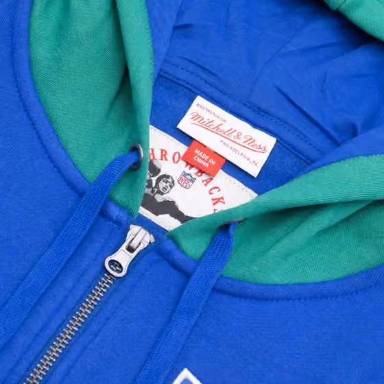Seattle Seahawks Mitchell & Ness NFL Full Zip Fleece Hoodie view 4