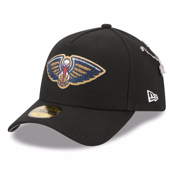 New Orleans Pelicans 2026 NBA Draft On-Stage Crystal 59FORTY A-Frame Fitted Cap Black product photo