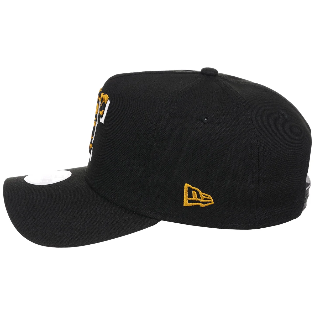 Texas Rangers Women's New Era 9FORTY Black x Cheetah A-Frame detail view