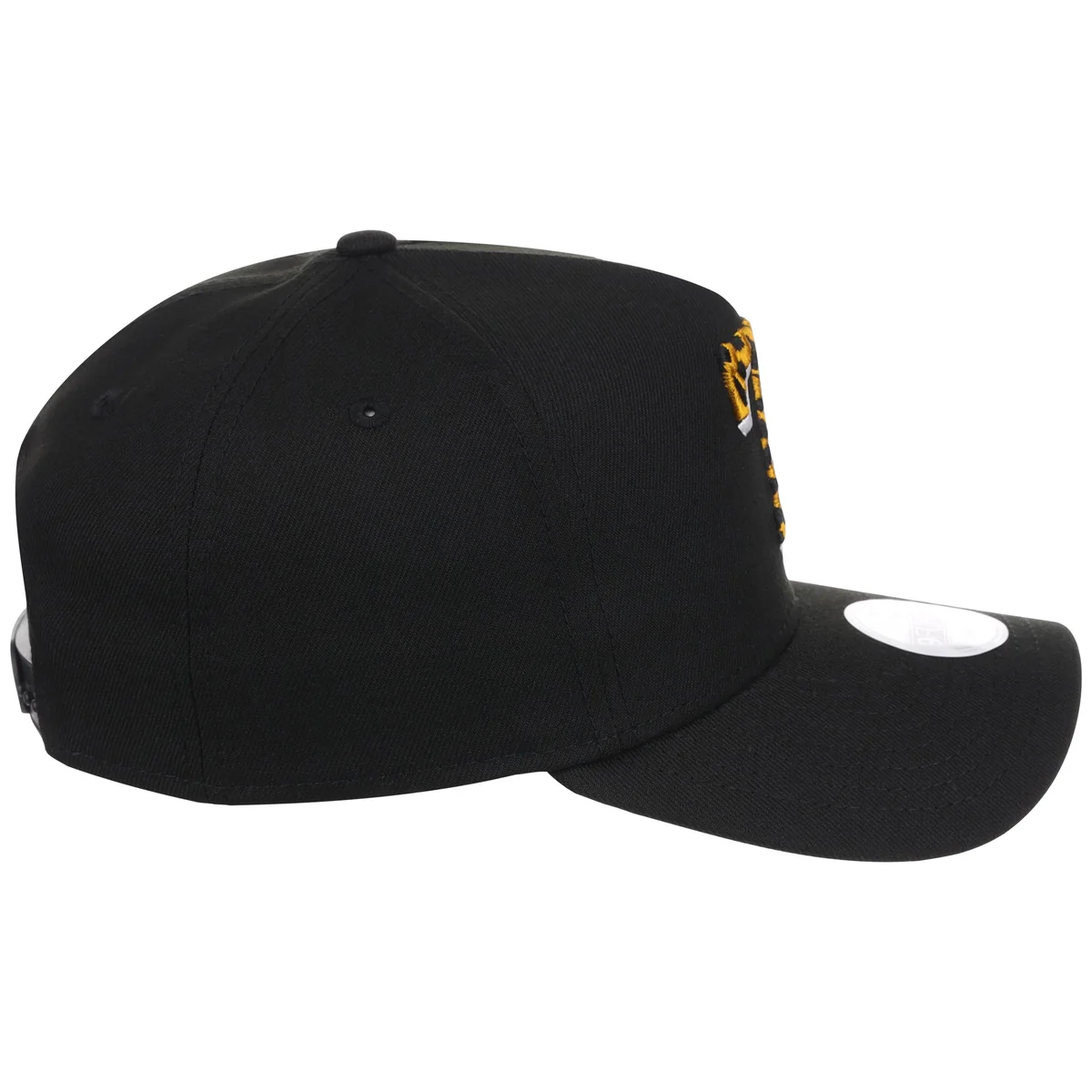 Texas Rangers Women's New Era 9FORTY Black x Cheetah A-Frame detail view
