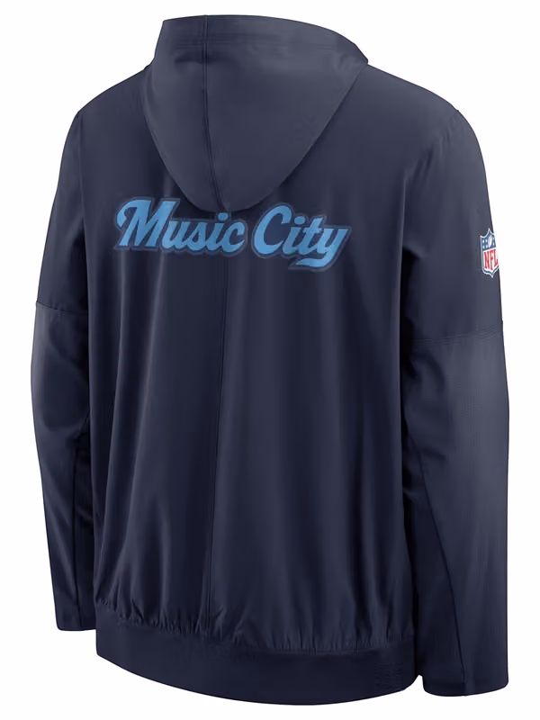 Tennessee Titans 2026 NFL Rivalries Sideline Half-Zip Anorak Jacket Navy view 3