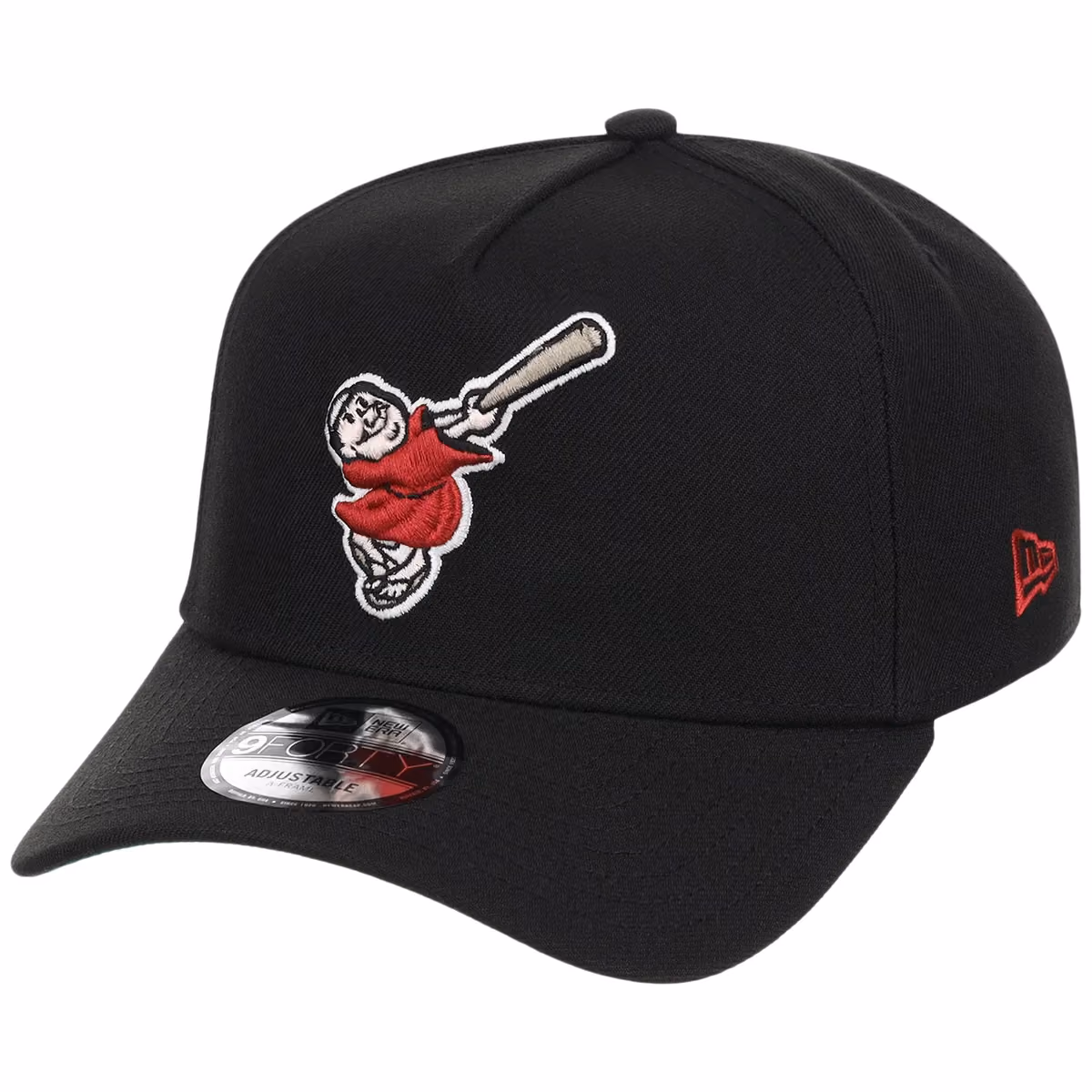 San Diego Padres MLB Black Dome New Era 9FORTY A-Frame detail view