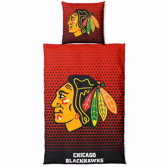 Chicago Blackhawks Dots NHL Bedding Set view 1