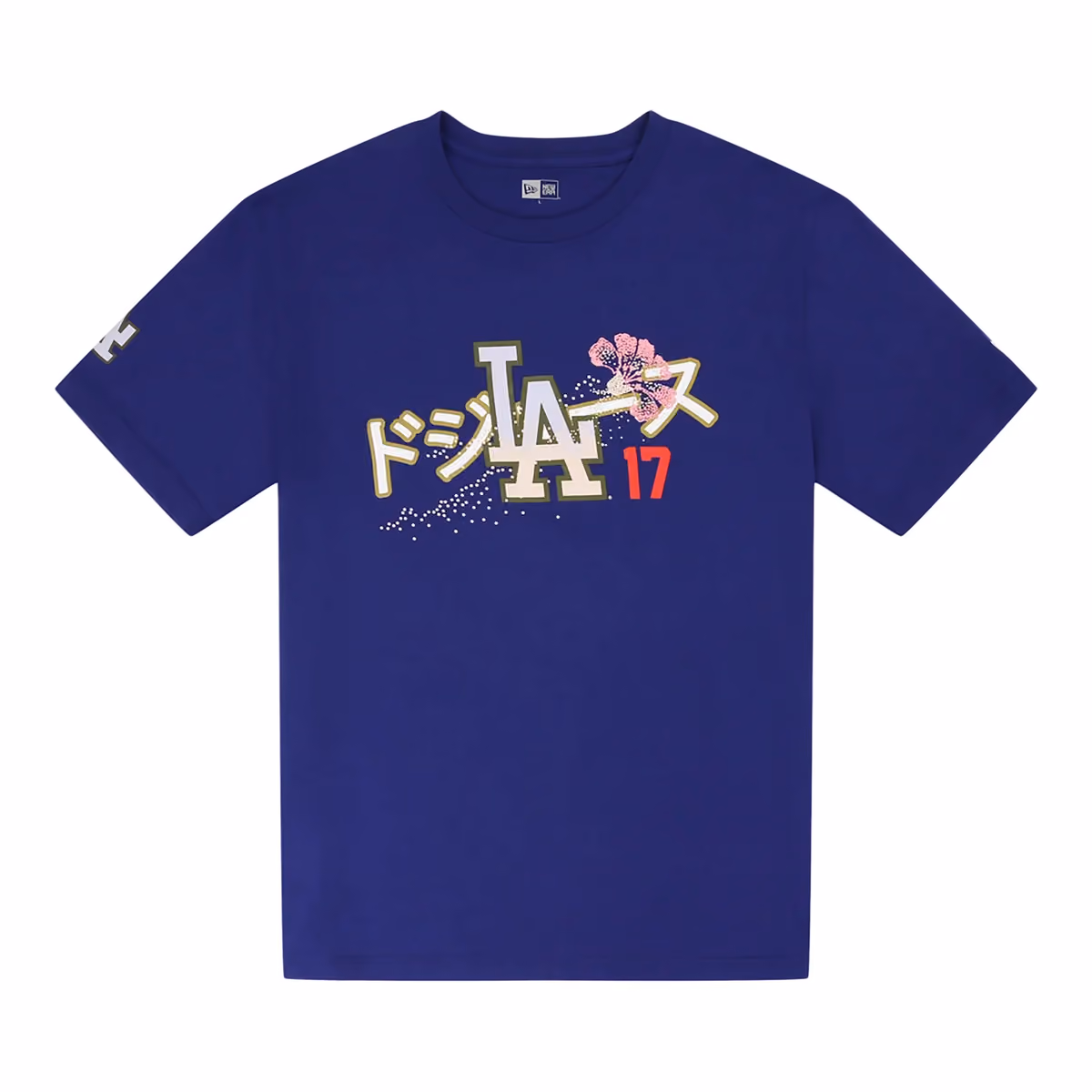 Los Angeles Dodgers Pacific Canvas #17 New Era T-Shirt (Dark Royal) front view