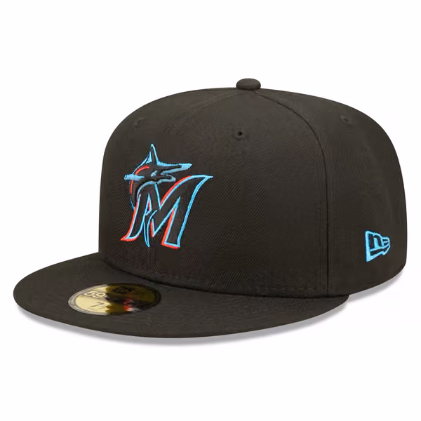 Miami Marlins Authentic 59FIFTY Fitted MLB Cap Game Black product photo
