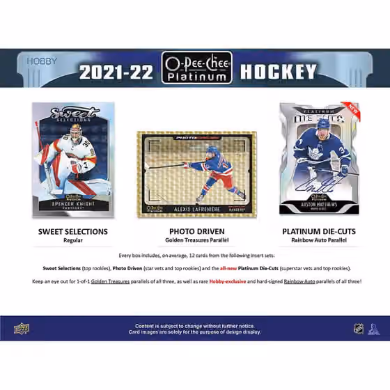 2021/22 Upper Deck O-Pee-Chee Platinum NHL Hockey Hobby Box view 3