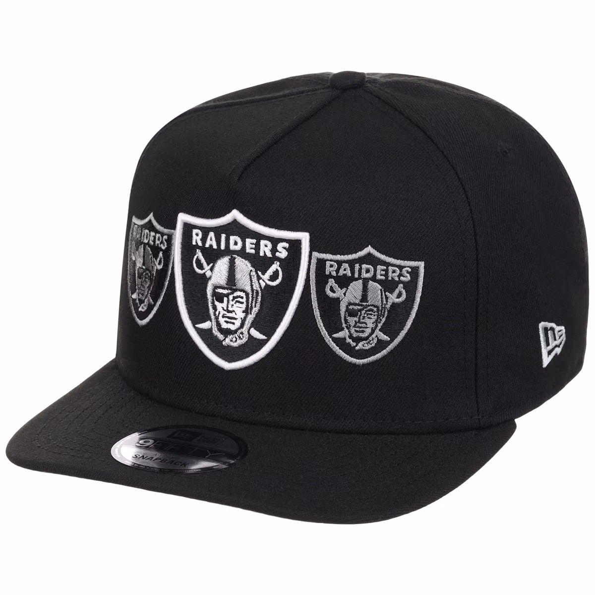 Las Vegas Raiders NFL Seismic New Era 9FIFTY A-Frame detail view