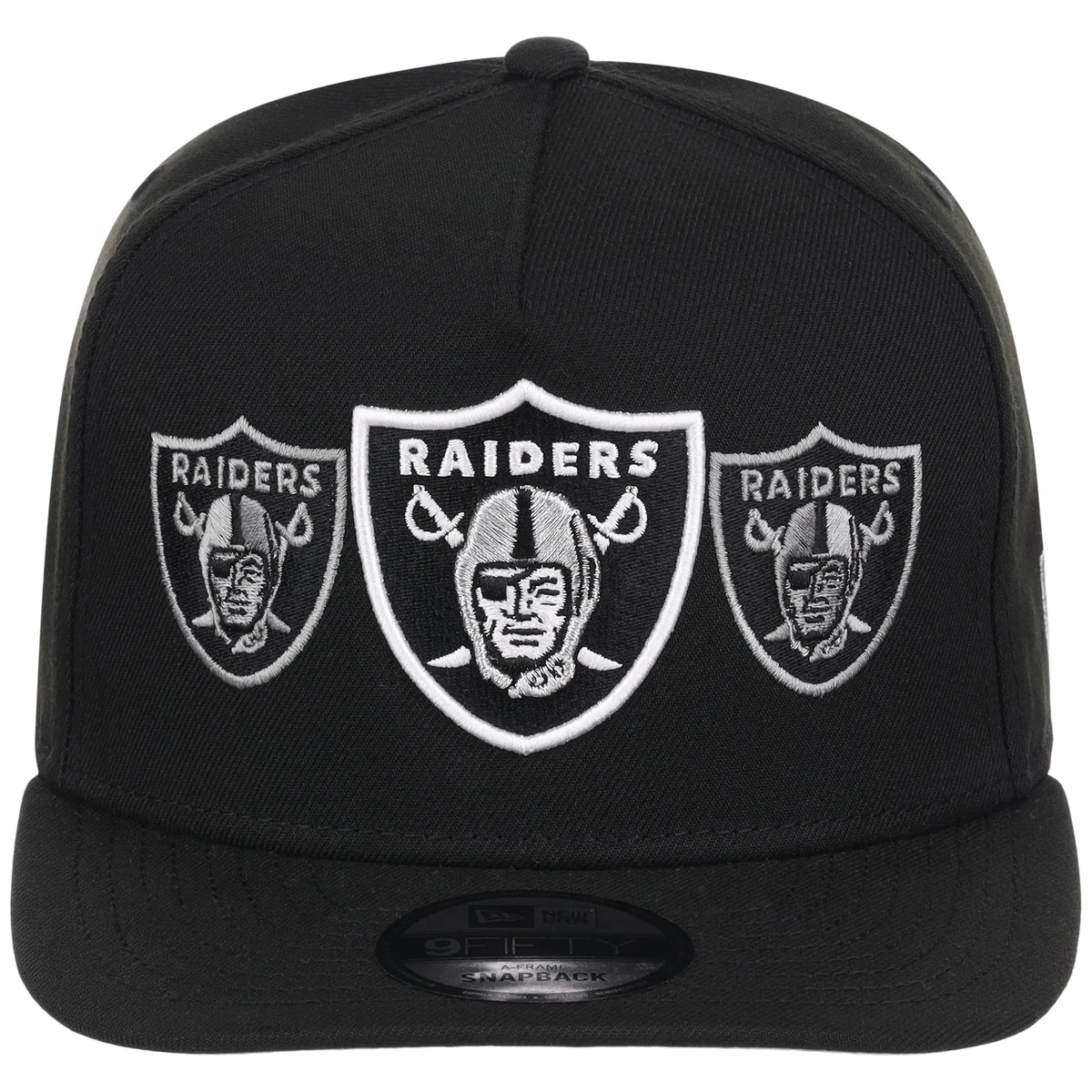Las Vegas Raiders NFL Seismic New Era 9FIFTY A-Frame detail view