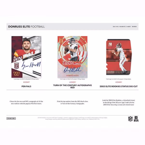 2023 Panini Donruss Elite Football NFL Hobby Box view 3
