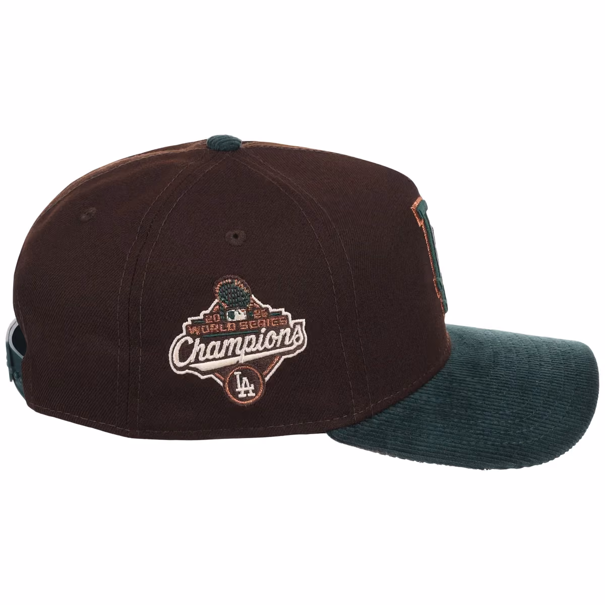 Los Angeles Dodgers MLB Forest Ember New Era 9FORTY A-Frame detail view