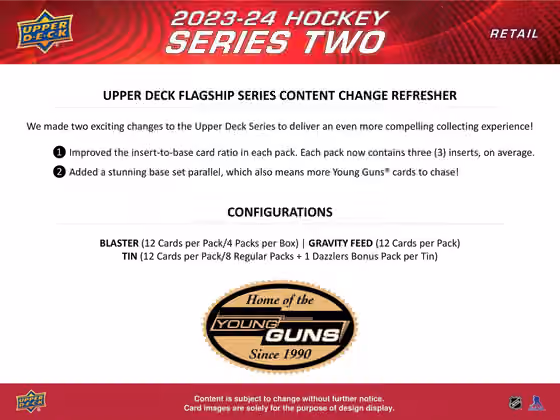 2023/24 Upper Deck Series 2 NHL Blaster Box view 6