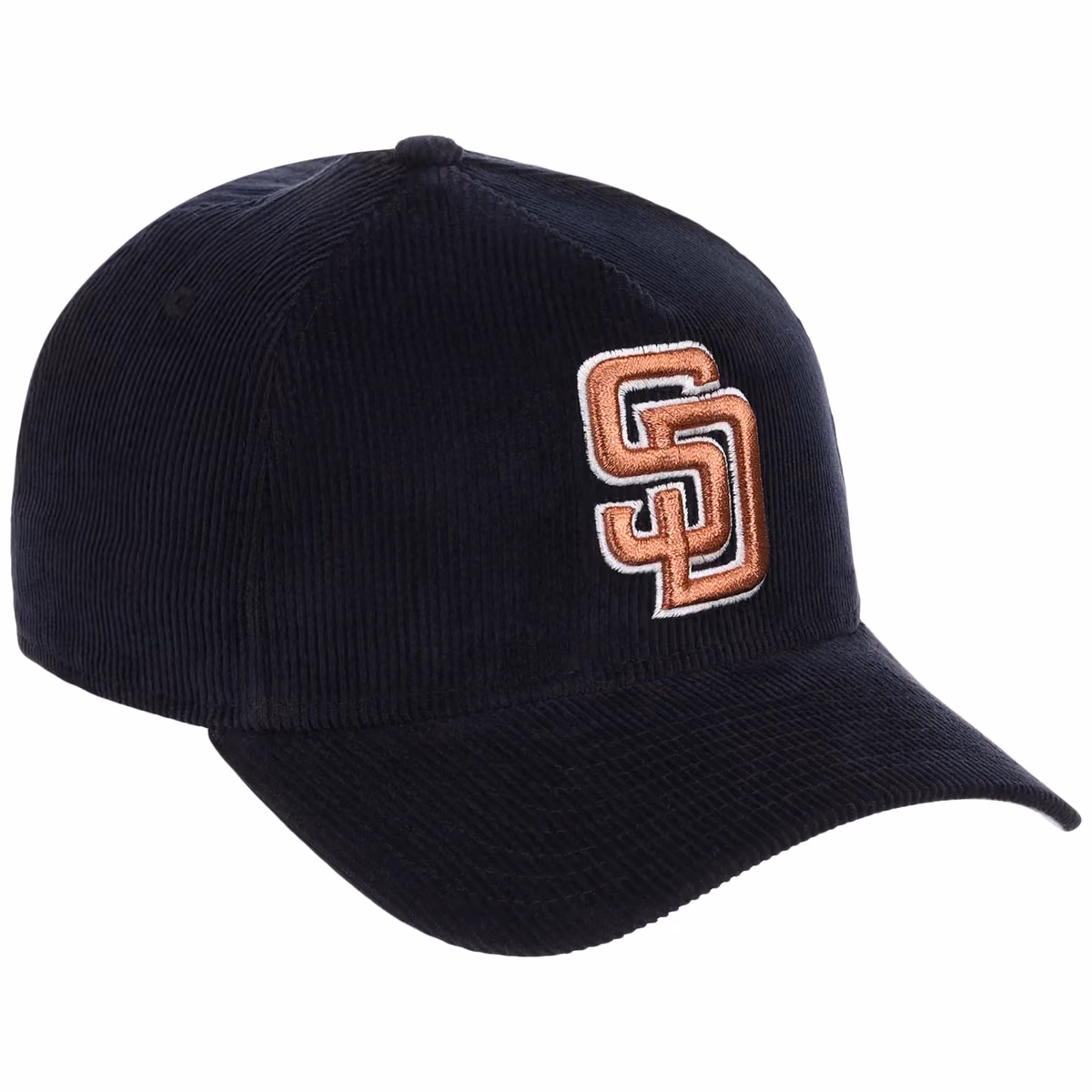 San Diego Padres MLB Navy Cord FASHION CORE New Era 9FORTY A-Frame front view