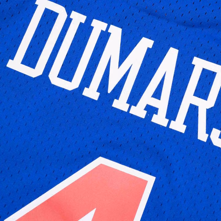 Joe Dumars #4 Detroit Pistons 1988-89 Swingman NBA Jersey Blue view 4