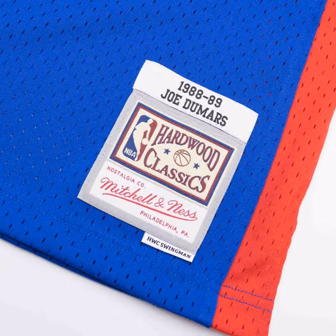 Joe Dumars #4 Detroit Pistons 1988-89 Swingman NBA Jersey Blue view 3