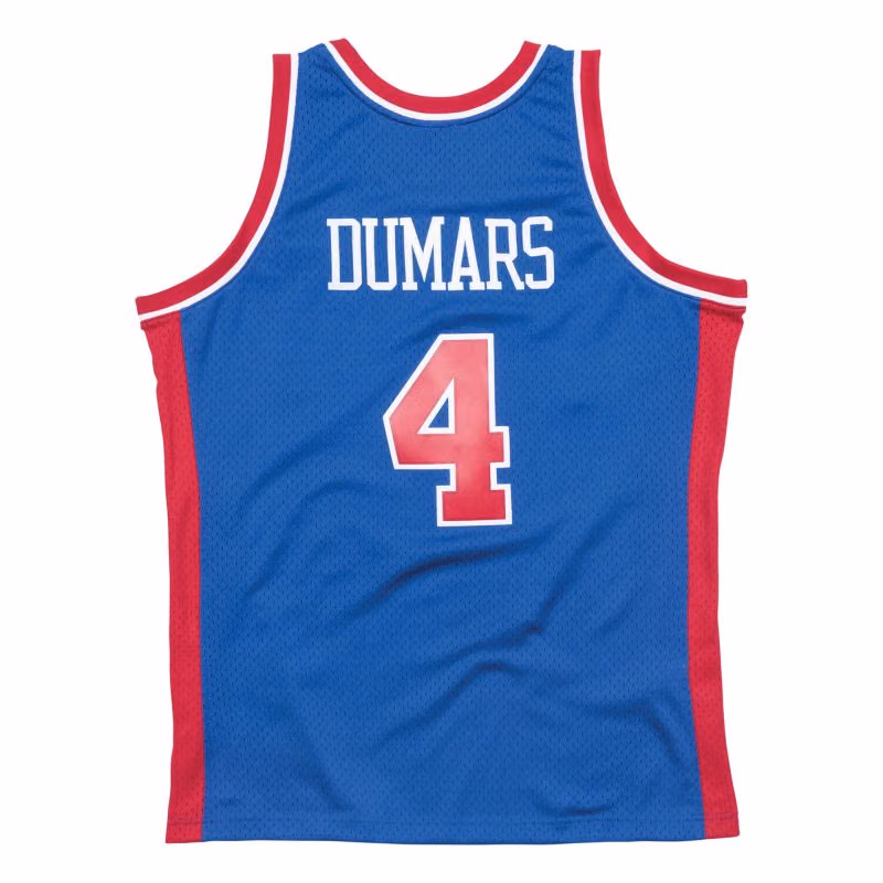 Joe Dumars #4 Detroit Pistons 1988-89 Swingman NBA Jersey Blue view 2