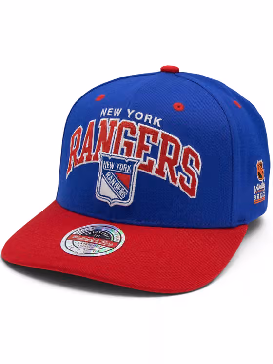 New York Rangers Team Arch Classic Red Stretch-Snap NHL Cap Black product photo