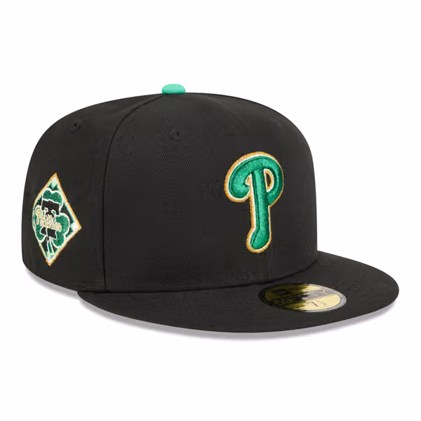 Philadelphia Phillies 2026 St. Patrick's Day MLB Authentic 59FIFTY Cap Black product photo