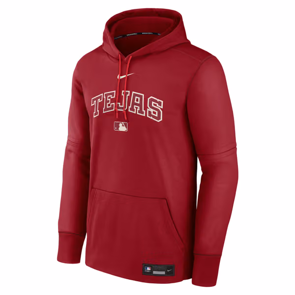 Texas Rangers City Connect 2026 MLB Authentic Therma Hoodie Red view 2