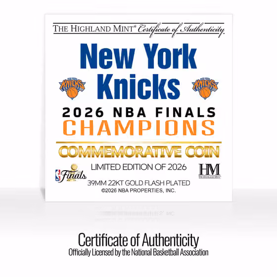 New York Knicks 2026 NBA Champions Gold Commemorative Coin view 4