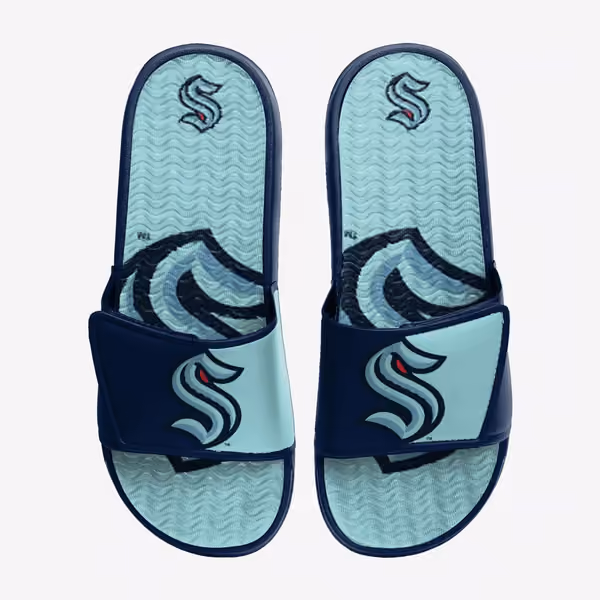 Seattle Kraken Big Logo NHL Gel Slides view 1