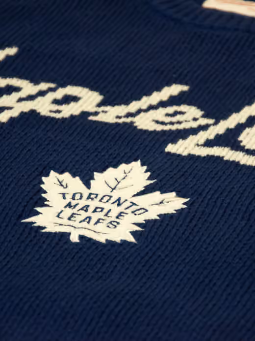 Toronto Maple Leafs NHL Head Coach Sweater Navy view 4