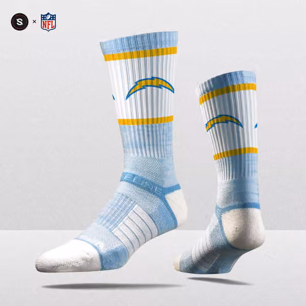 Los Angeles Chargers Strideline Premium NFL Crew Socks view 1