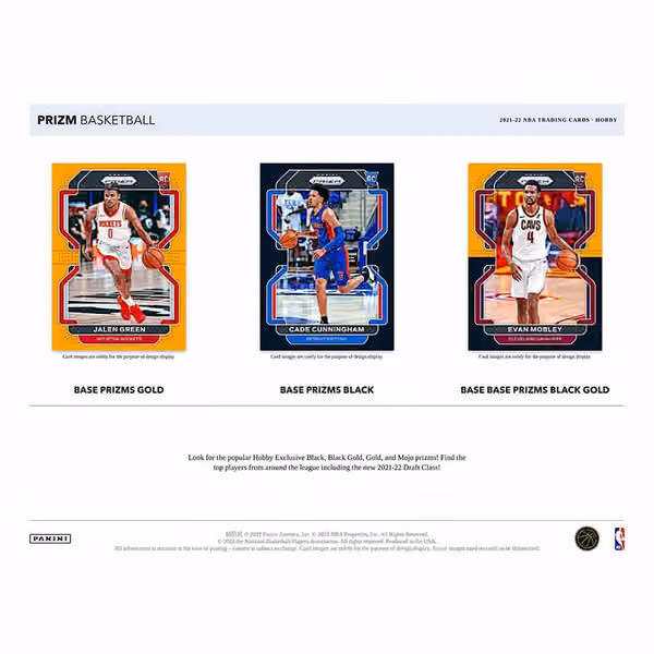 2021/22 Panini Prizm NBA Basketball Hobby Box view 3