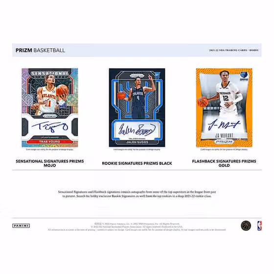2021/22 Panini Prizm NBA Basketball Hobby Box view 2