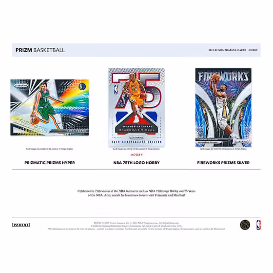 2021/22 Panini Prizm NBA Basketball Hobby Box view 4