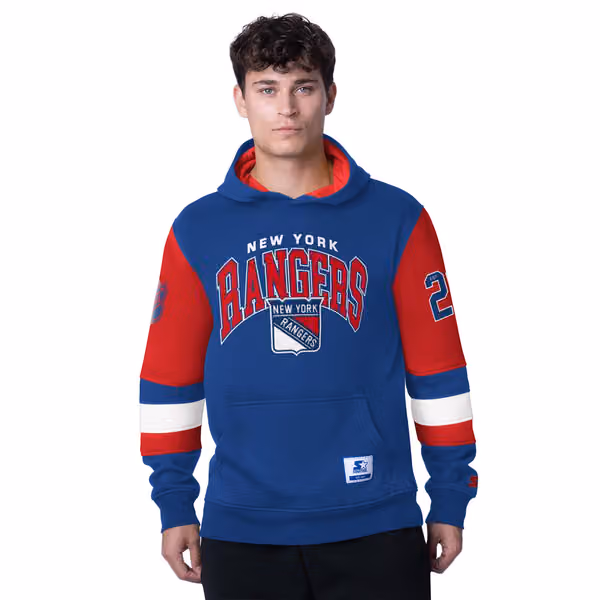 New York Rangers Starter End Zone NHL Hoodie view 1